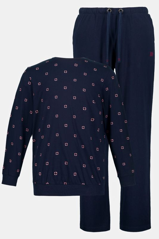 Pyjama ventre confort, deux pièces (pantalon et t-shirt à manches longues, avec base élastique) - jusqu'au 8 XL