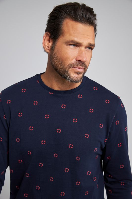 Pyjama ventre confort, deux pièces (pantalon et t-shirt à manches longues, avec base élastique) - jusqu'au 8 XL