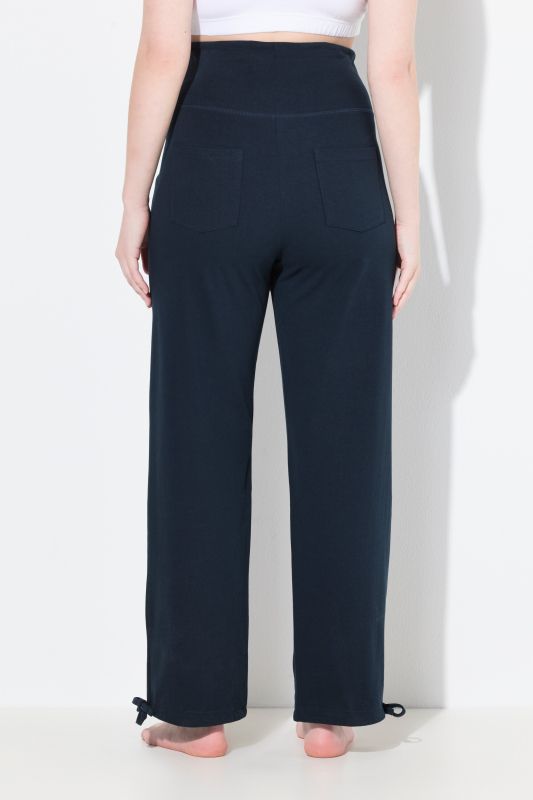 Pantalon en molleton Bellieva, ceinture extra-large, coton bio