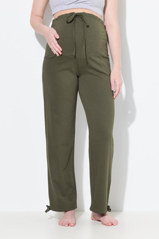Pantalon en molleton Bellieva, ceinture extra-large, coton bio