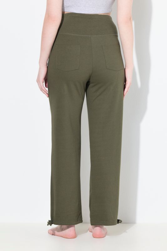 Pantalon en molleton Bellieva, ceinture extra-large, coton bio