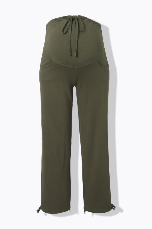 Pantalon en molleton Bellieva, ceinture extra-large, coton bio