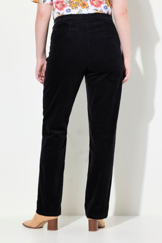 Pantalon en velours côtelé Mony, taille confortable, poches zippées