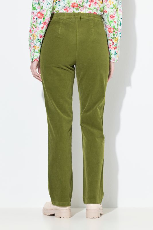 Pantalon en velours côtelé Mony, taille confortable, poches zippées