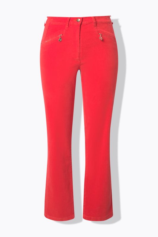 Pantalon en velours côtelé Mony, taille confortable, poches zippées
