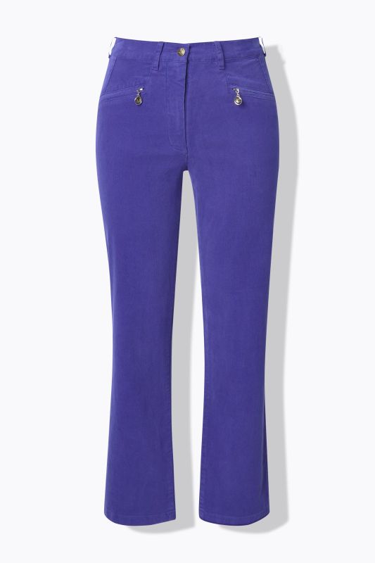 Pantalon en velours côtelé Mony, taille confortable, poches zippées
