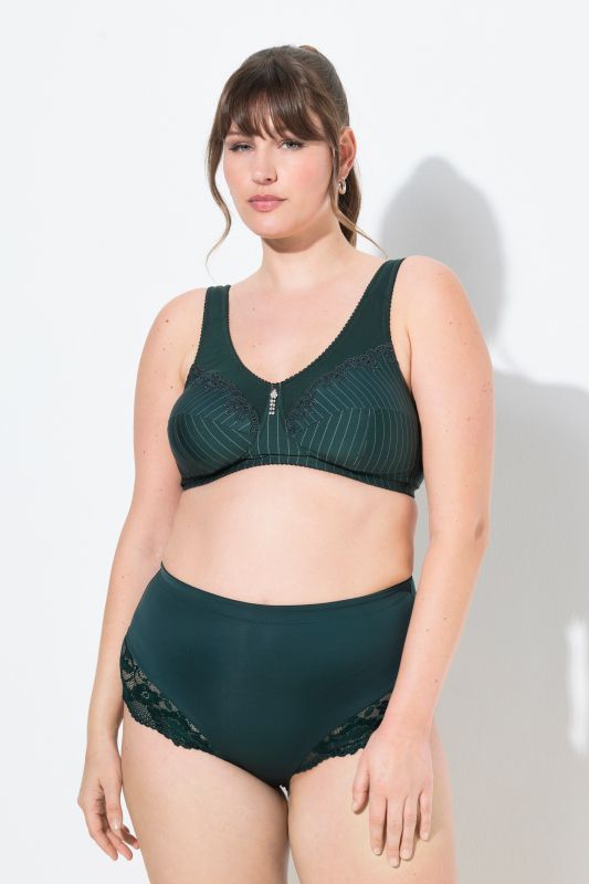 Culotte midi avec dentelle transparente, doublée à l'arrière