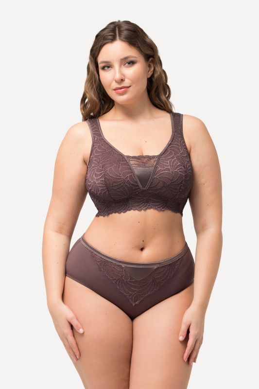 Bralette en dentelle, sans armatures. Bonnet B-F.