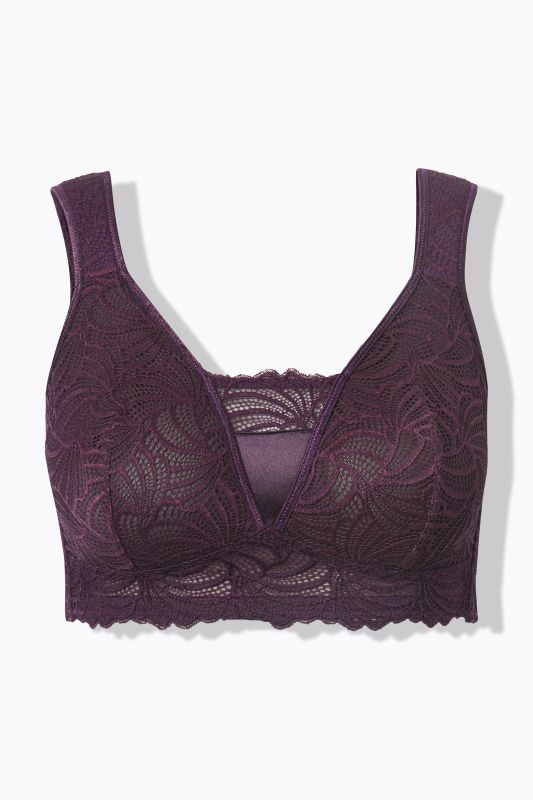 Bralette en dentelle, sans armatures. Bonnet B-F.