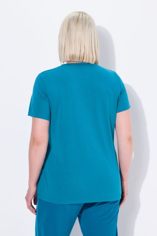 T-shirt technique, antibactérien, col en V et manches courtes