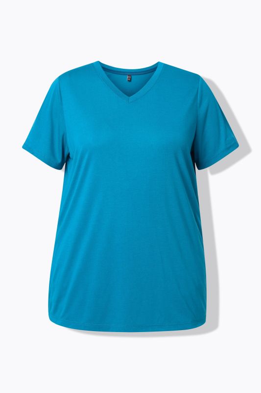 T-shirt technique, antibactérien, col en V et manches courtes
