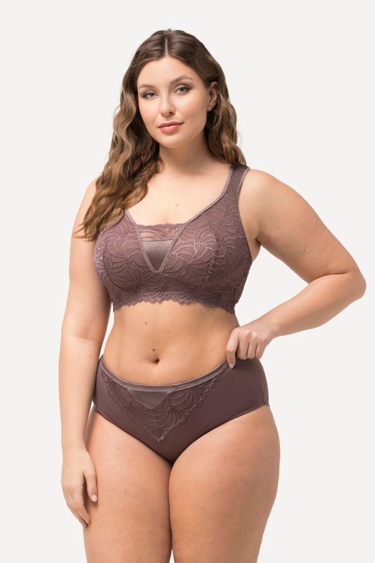 Culotte maxi en microfibres, avec dentelle