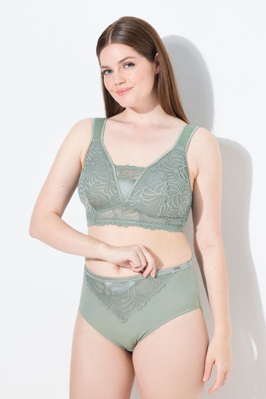 Culotte maxi en microfibres, avec dentelle