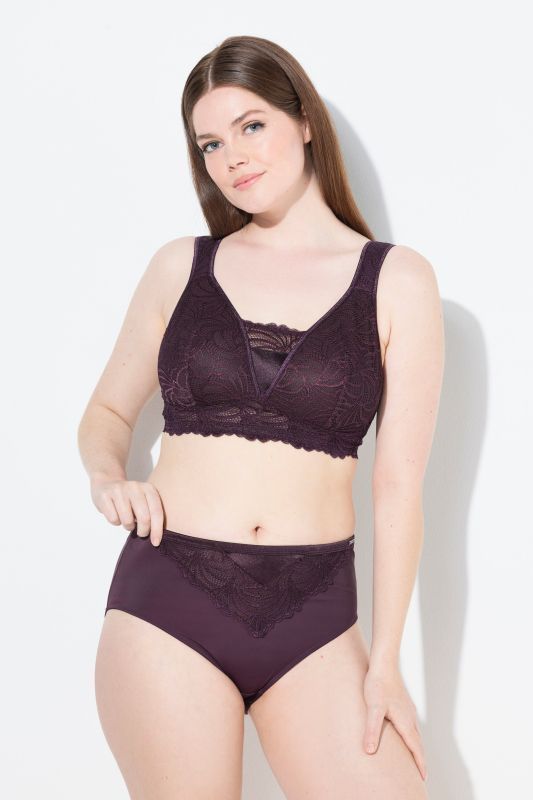 Culotte maxi en microfibres, avec dentelle