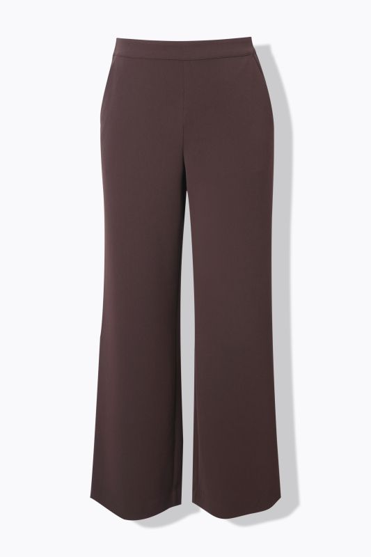 Pantalon de tailleur à jambe droite et large. Taille élastique