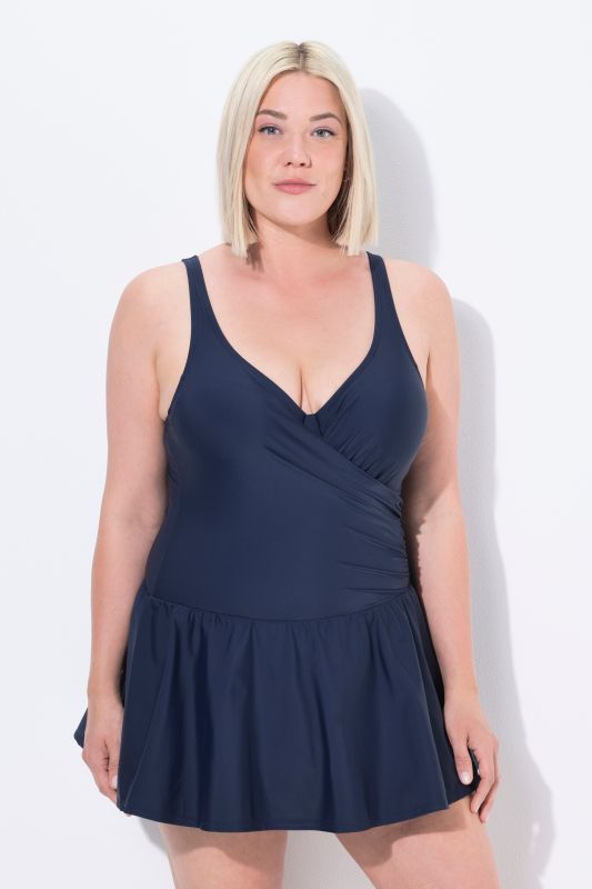 Robe de bain à bonnets souples et armatures, fronces, matière recyclée