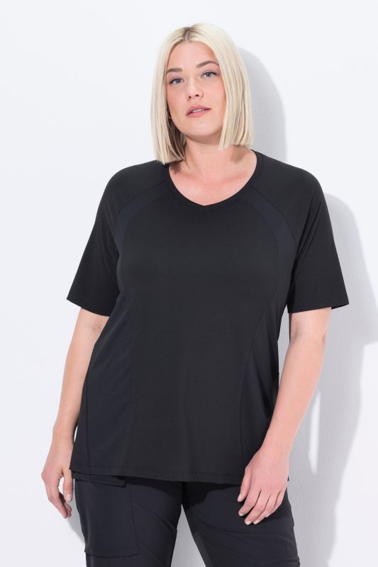 T-shirt technique, à séchage rapide, col V, manches courtes