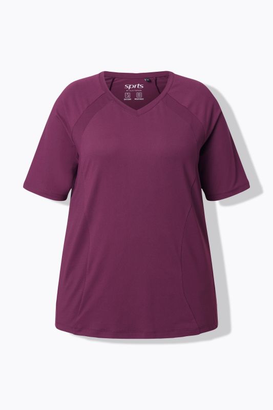 T-shirt technique, à séchage rapide, col V, manches courtes