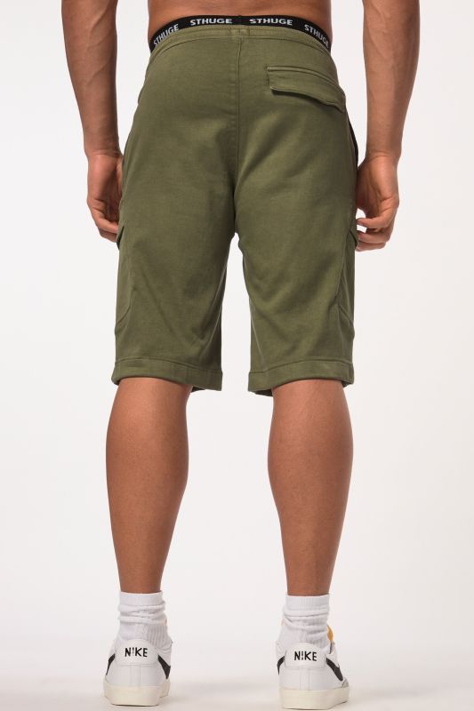 Bermuda cargo STHUGE avec technologie FLEXLASTIC®. Taille élastique. Jusqu'au 8XL.