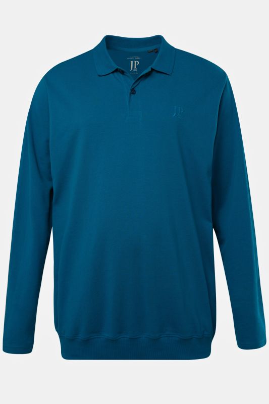 Polo JP 1880 ventre confort, coupe Basic, manches longues et tissu piqué - du XXL au 8&nbsp