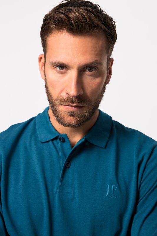 Polo JP 1880 ventre confort, coupe Basic, manches longues et tissu piqué - du XXL au 8&nbsp