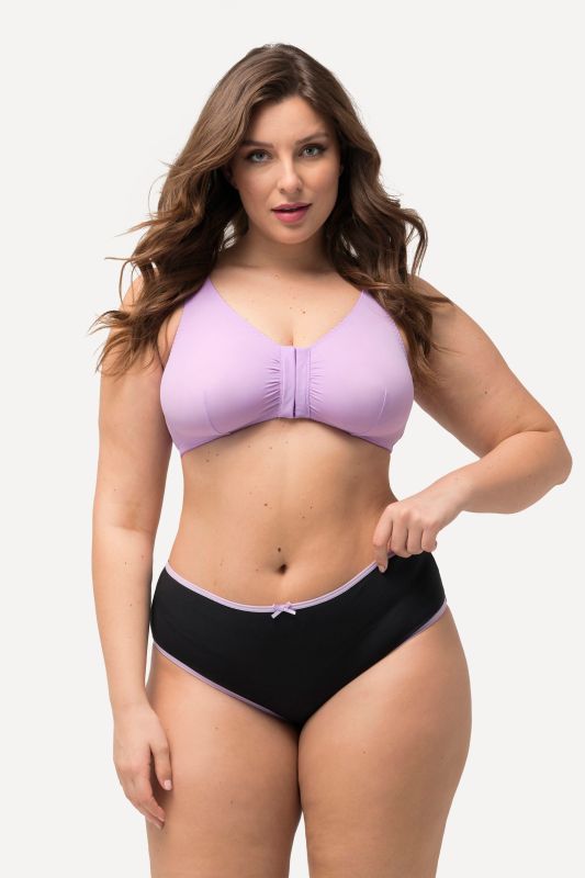 Culottes midi, liseré de couleur - lot de 5