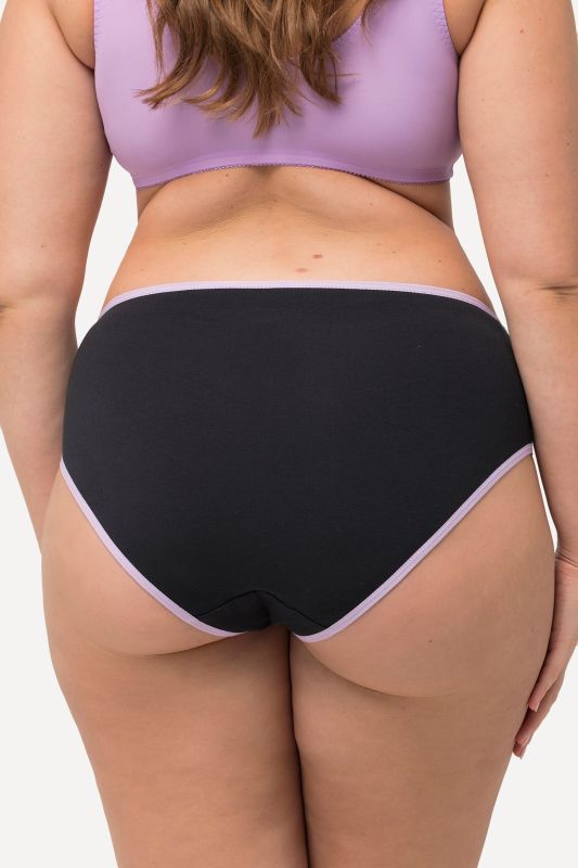 Culottes midi, liseré de couleur - lot de 5