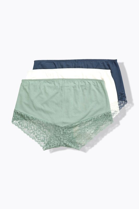 Hipsters en lot de 3, dentelle à l'arrière