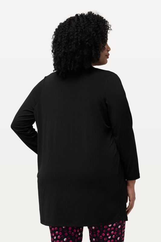 Veste en jersey, coupe ouverte et encolure en V