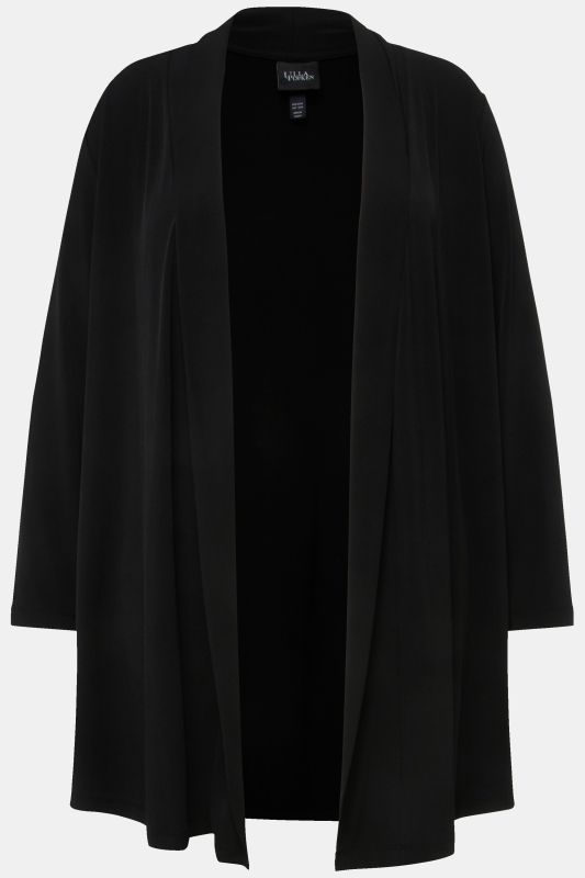 Veste en jersey, coupe ouverte et encolure en V