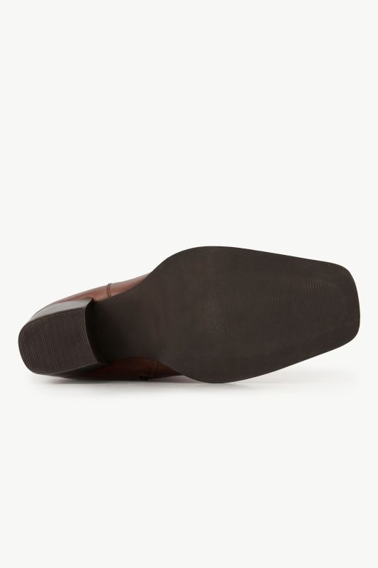 Bottes en cuir tige XL, empiècement élastique - largeur H