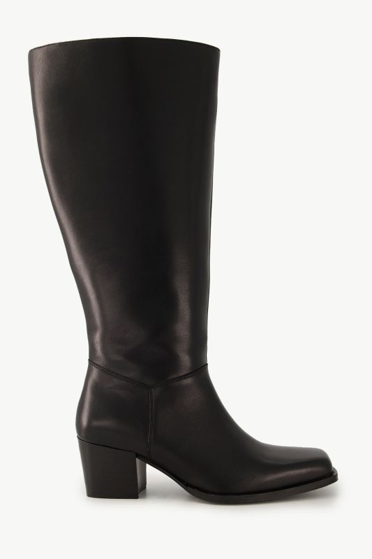 Bottes en cuir tige XXL, empiècement élastique -largeur H