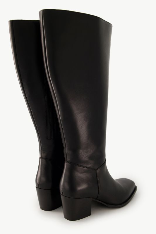 Bottes en cuir tige XXL, empiècement élastique -largeur H