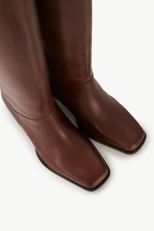 Bottes en cuir tige XXL, empiècement élastique -largeur H