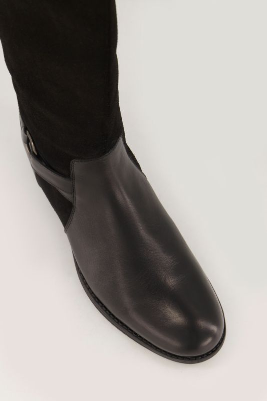 Bottes en cuir, semelle de propreté amovible - tige XL et largeur H