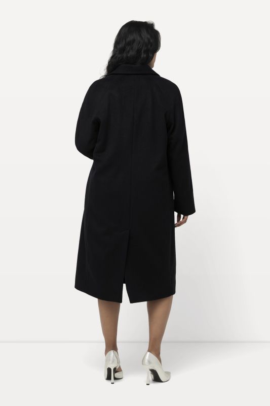 Manteau point sellier, col à revers et patte de boutonnage