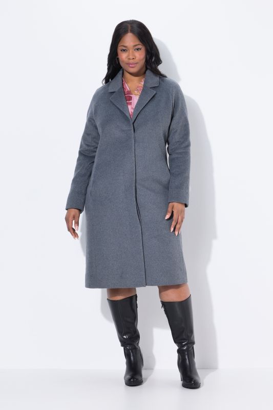 Manteau point sellier, col à revers et patte de boutonnage