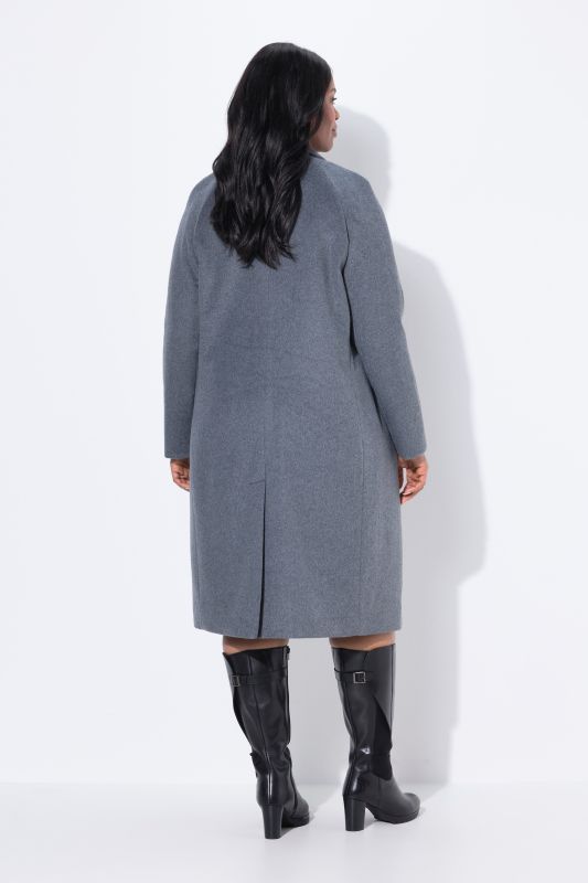 Manteau point sellier, col à revers et patte de boutonnage