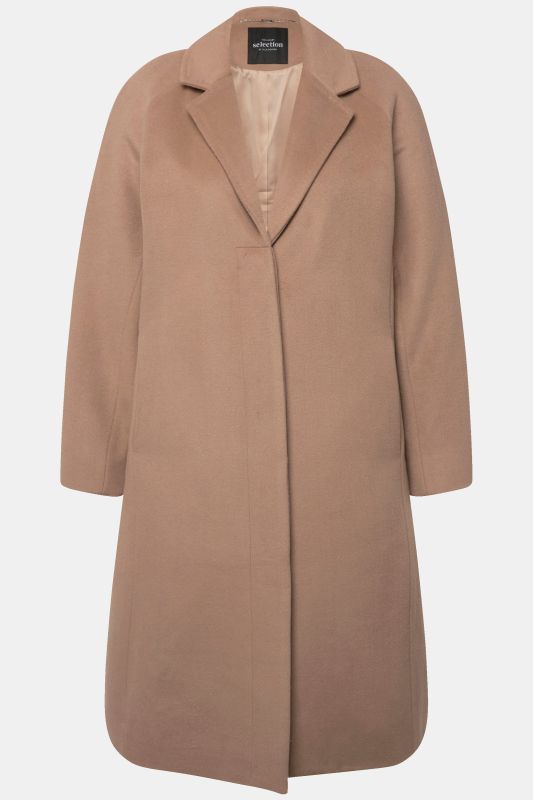 Manteau point sellier, col à revers et patte de boutonnage