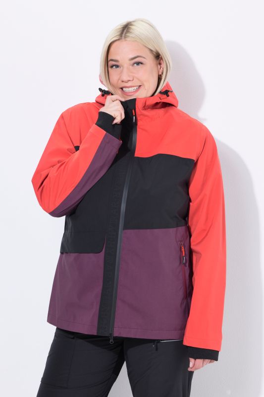 Veste technique HYPRAR à capuche, matière imperméable, fermeture à glissière à double sens