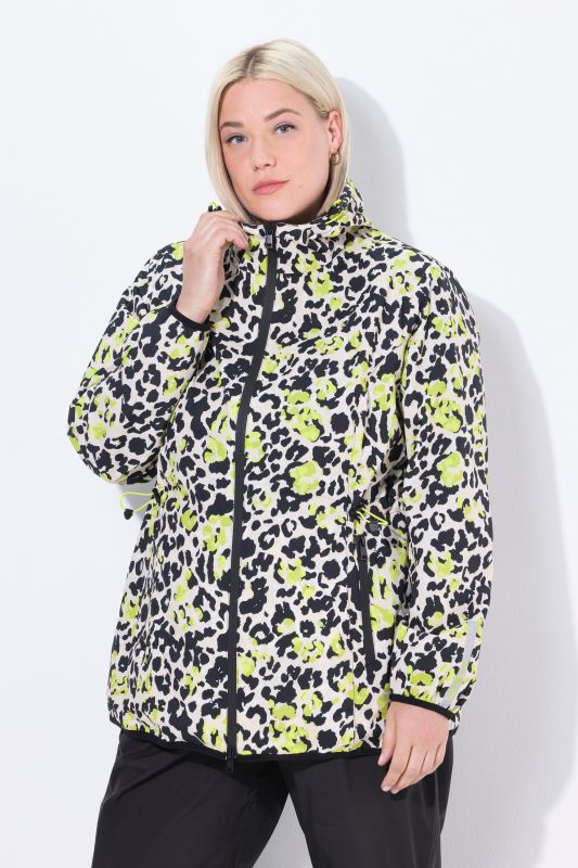 Veste de pluie imperméable, avec fermeture à glissière à double sens et pochette de rangement