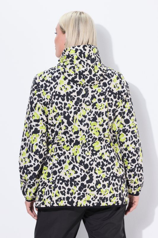 Veste de pluie imperméable, avec fermeture à glissière à double sens et pochette de rangement