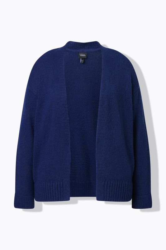 Cardigan ouvert, coupe courte et oversize, contient de la laine