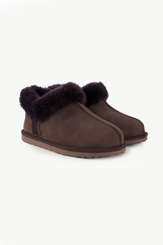 Chaussures en cuir d'agneau suédé, doublure en peau d'agneau