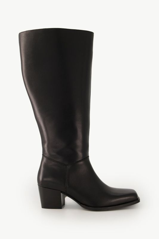 Bottes en cuir tige XXXL, empiècement élastique -largeur H