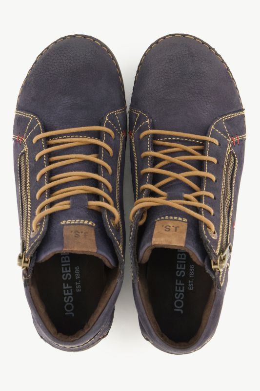 Chaussures en cuir à lacets Josef Seibel, semelle de propreté amovible - largeur H