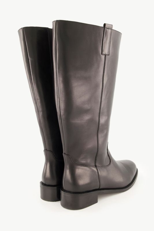 Bottes en cuir tige XL, fermeture zippée - largeur H