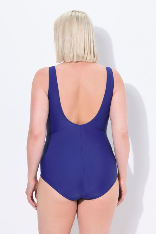 Maillot de bain, drapé, dégradé de couleurs, bonnets souples, matière recyclée