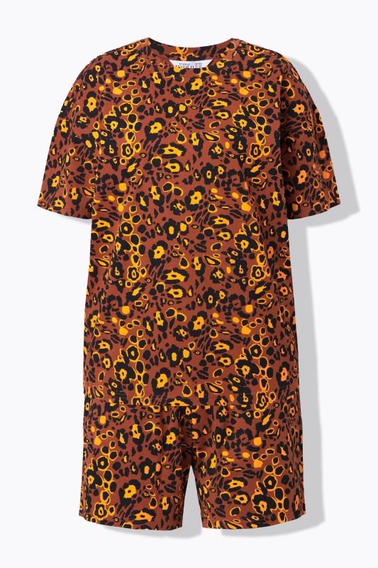 Pyjama deux pièces (short), imprimé léopard