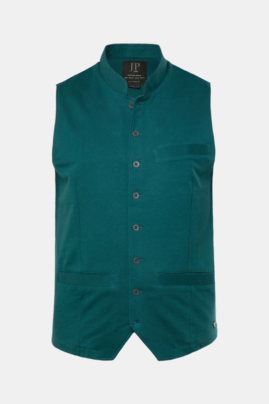 Gilet en molleton, style traditionnel bavarois. Col droit et broderie